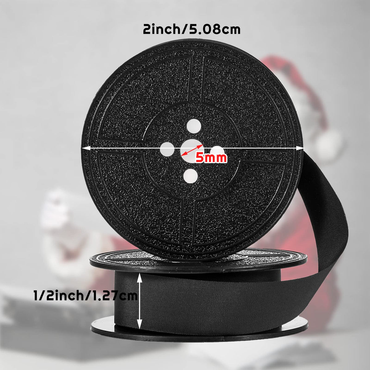 Tenare 4 Pairs Universal Typewriter Ribbon, Calculator Ribbon, Red, Black