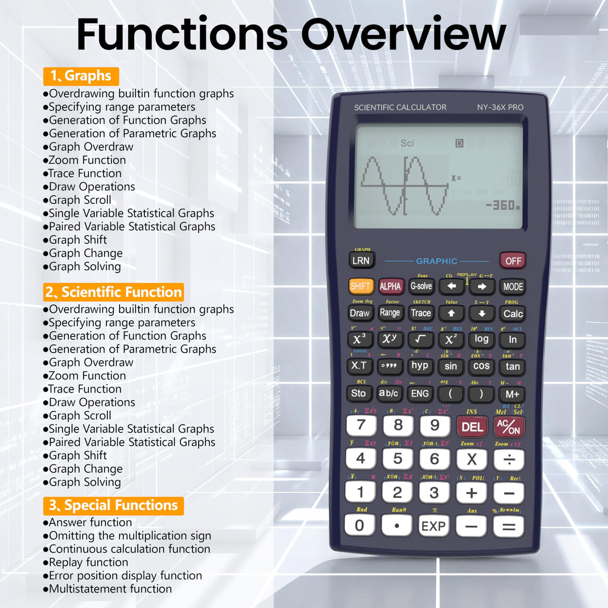 ROATEE 991ES MAX Scientific Calculator with Notepad