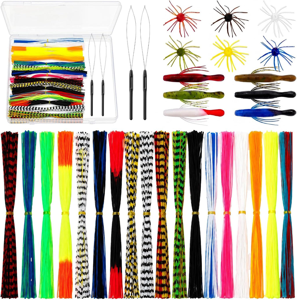 Thiccywoov Silicone Skirt Legs Fly Tying Material with Threader Tools