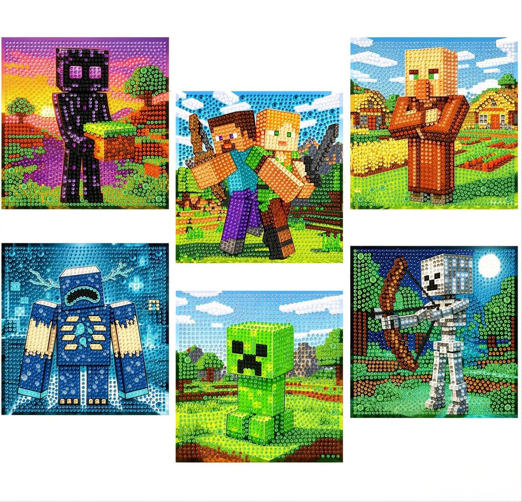 LDXWQF 6 Pack Diamond Art Kits for Kids Aged 4-8-12, 6x6 Inch