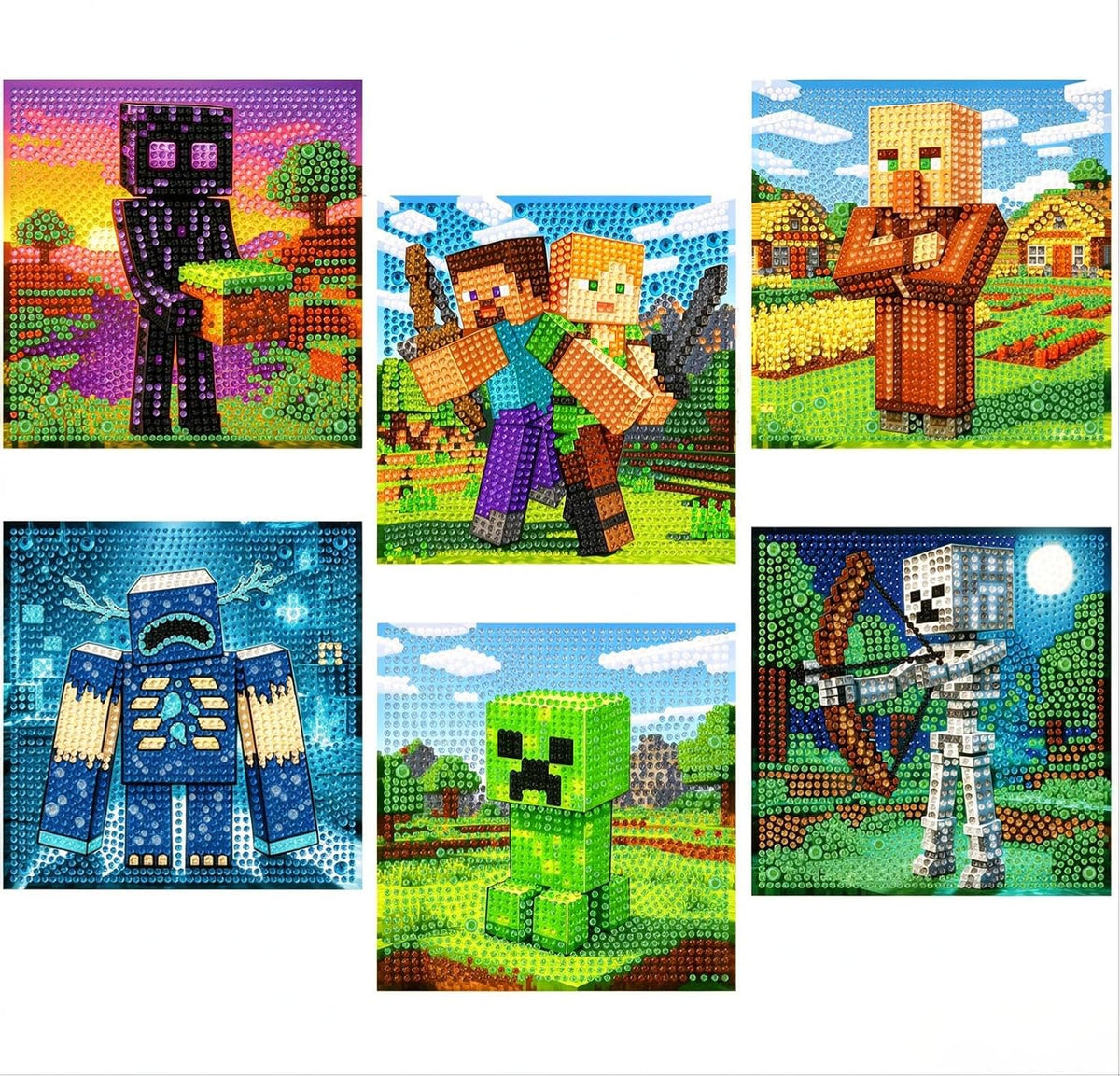 LDXWQF 6 Pack Diamond Art Kits for Kids Aged 4-8-12, 6x6 Inch