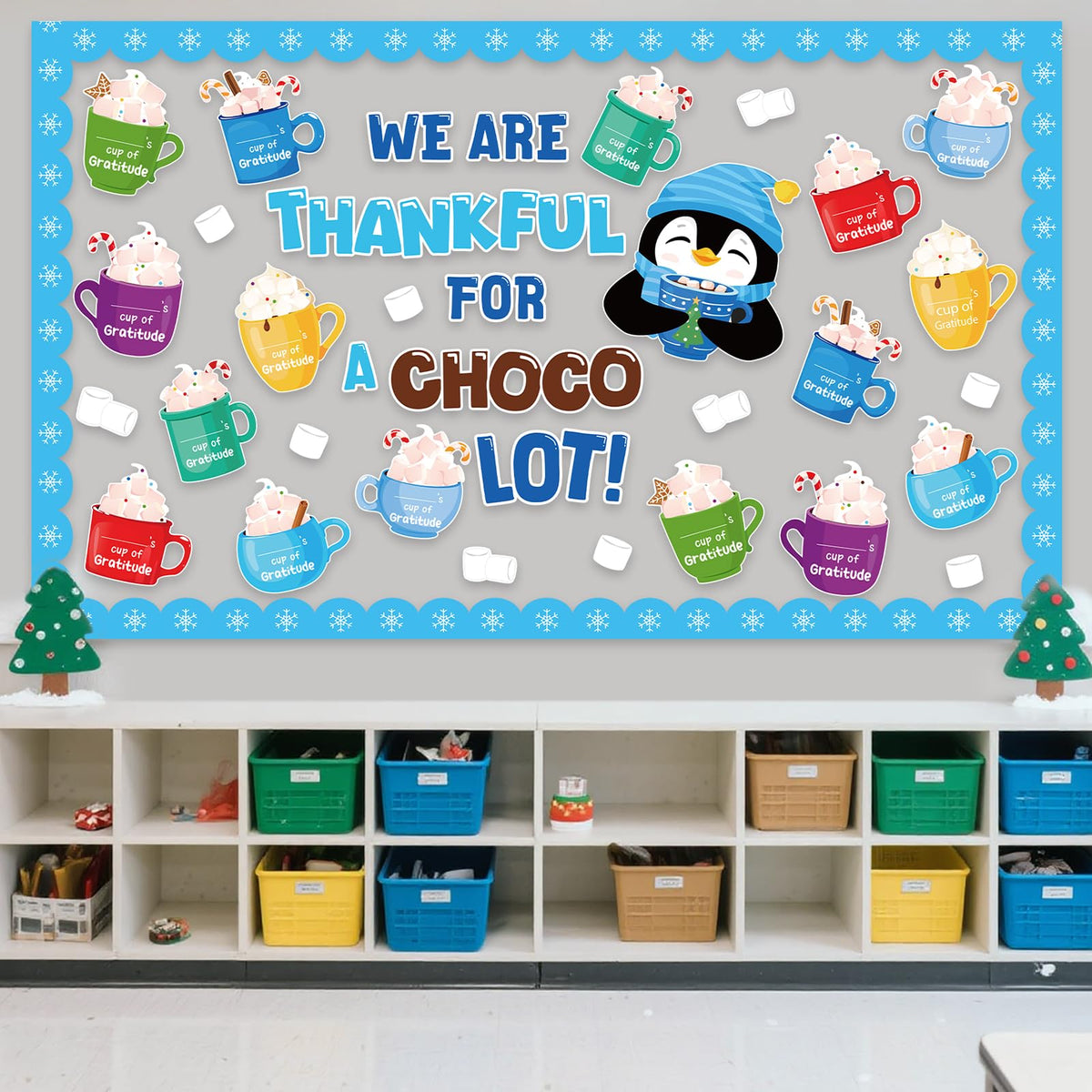 Funrous 71 Pcs Winter Bulletin Board Set Holidays Around The World