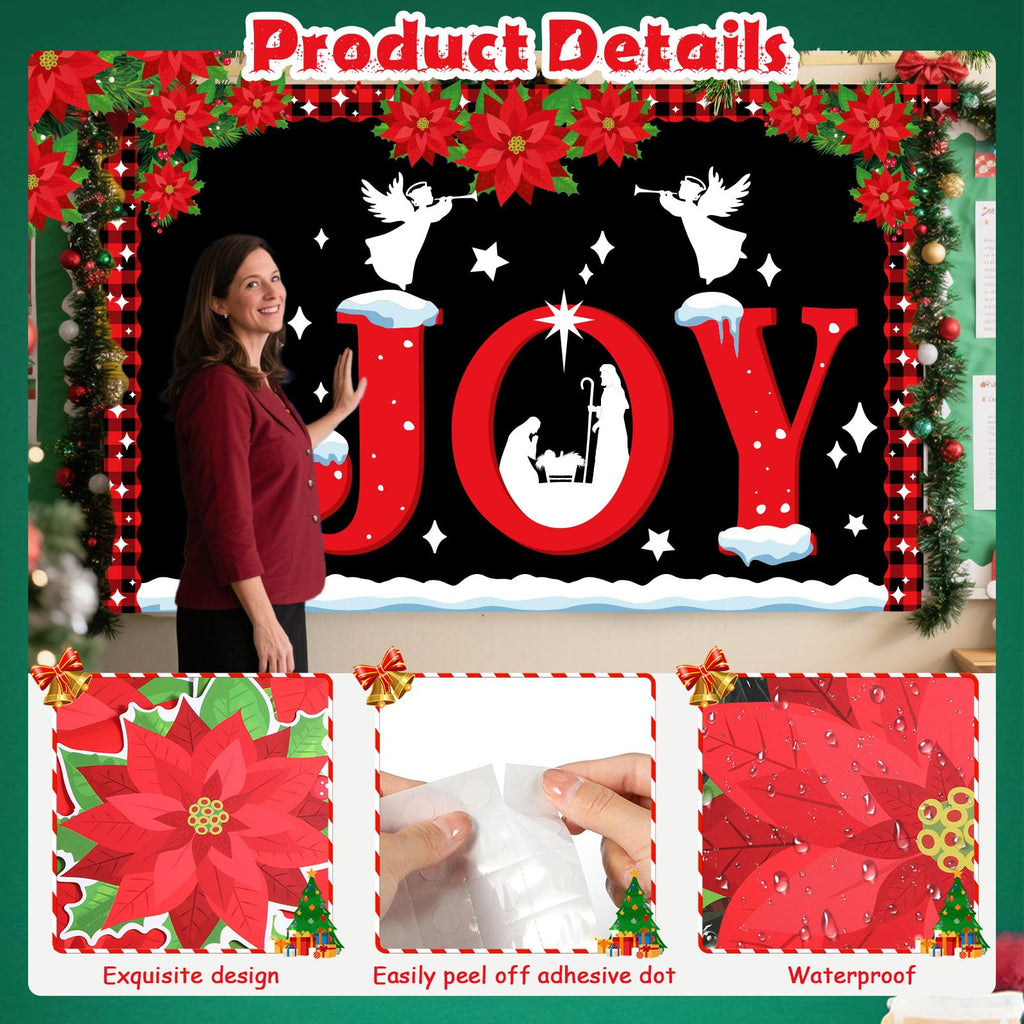 Funrous 71 Pcs Winter Bulletin Board Set Holidays Around The World