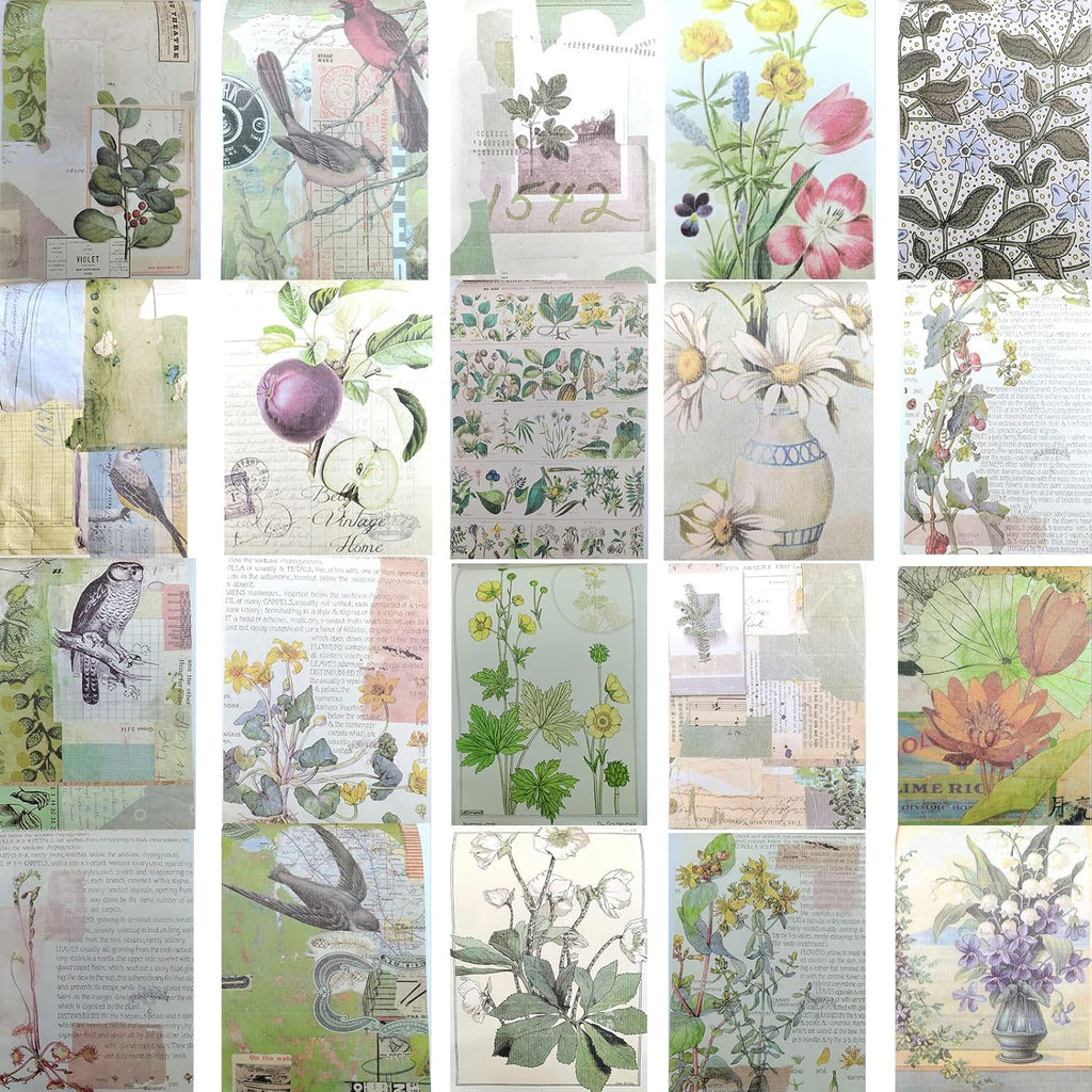 Vintage Ephemera Stickers Scrapbook Sticker Book with 439 Stickers and 20 Scrapbook Papers Sticker Book for journaling