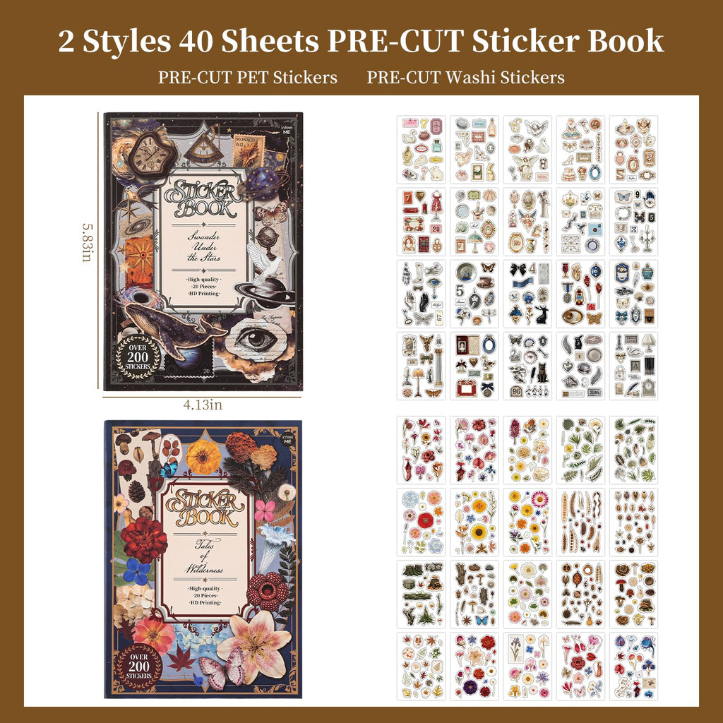 750 Pcs Stickers for Scrapbooking,Christmas Self-Adhesive Scrapbook Sticker