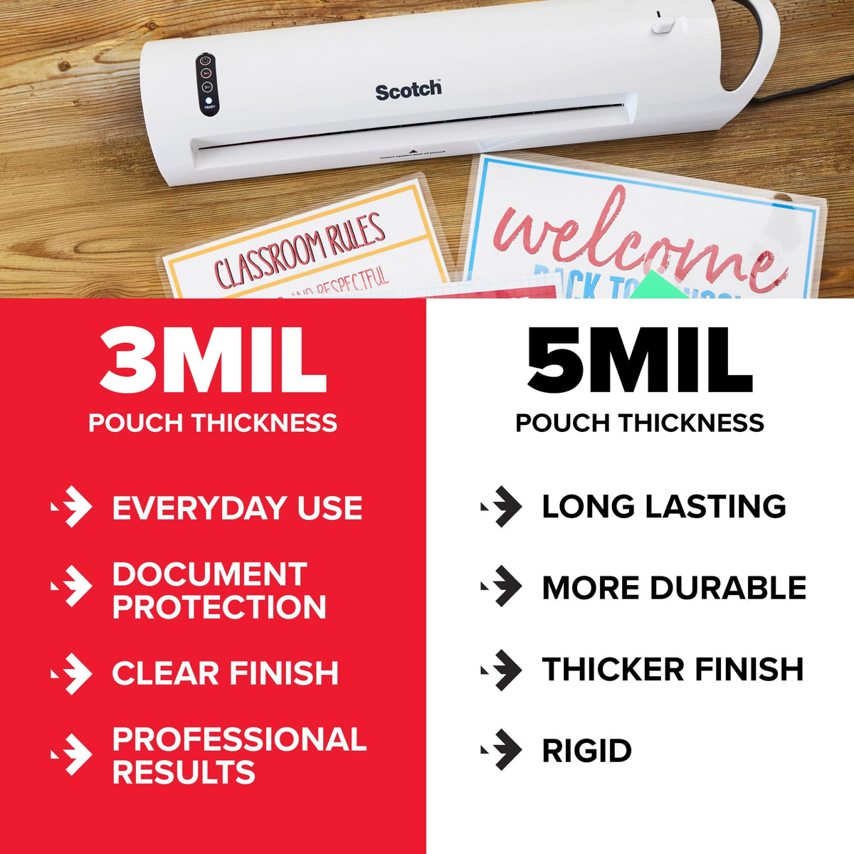 Scotch: Letter Size Thermal Laminating Pouches