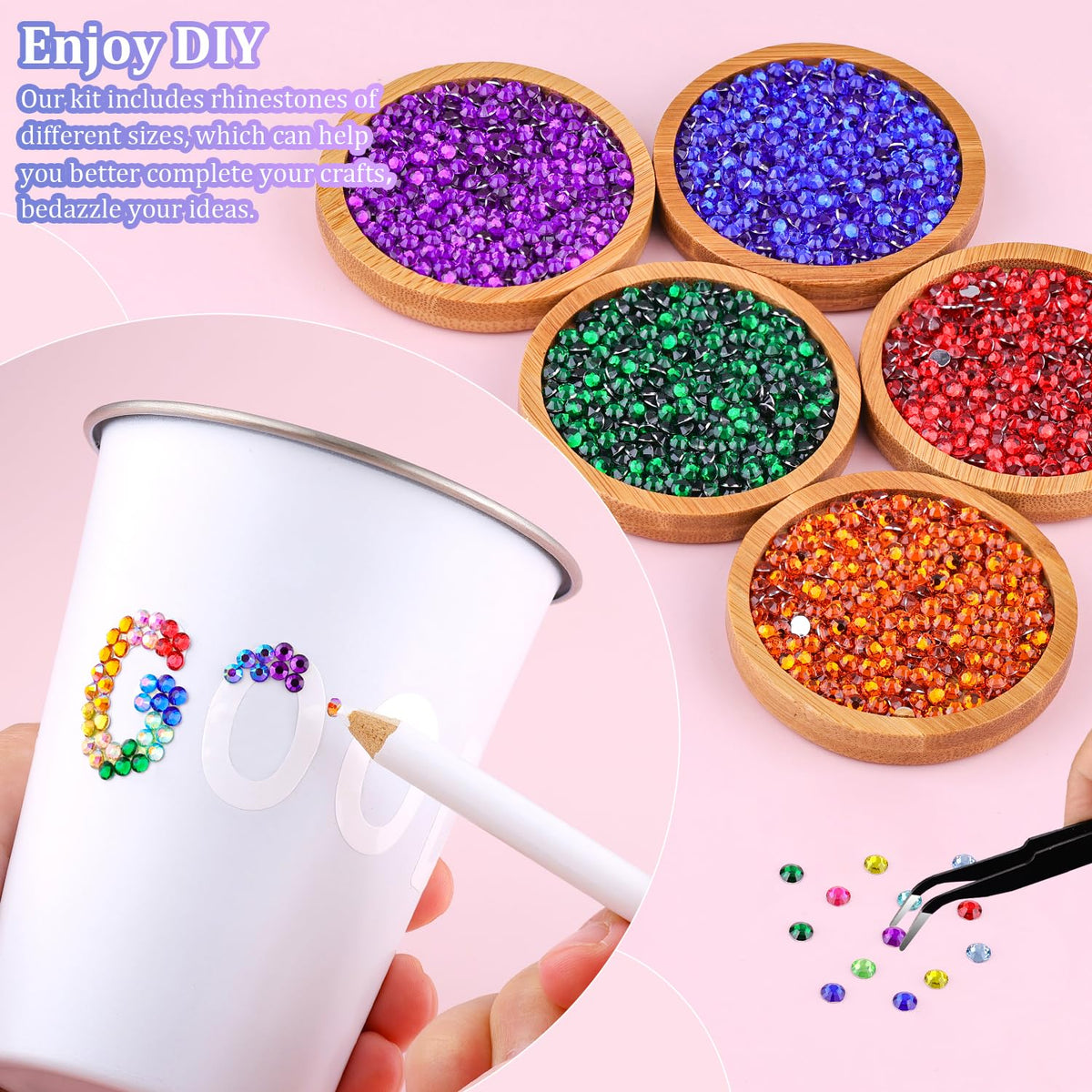 Bedazzling Kit 50000Pcs 3mm Jelly Rhinestones - Diamond Art