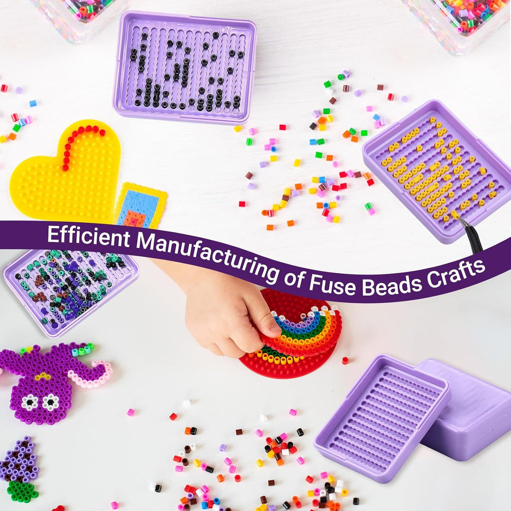 Beeveer 12 Pcs 2.6mm Fuse Beads Picking Trays 2.6 x 2 Inches Bead Sorting Trays Organizer Efficient Sorting Tools for Melty Beads for DIY Arts Crafts