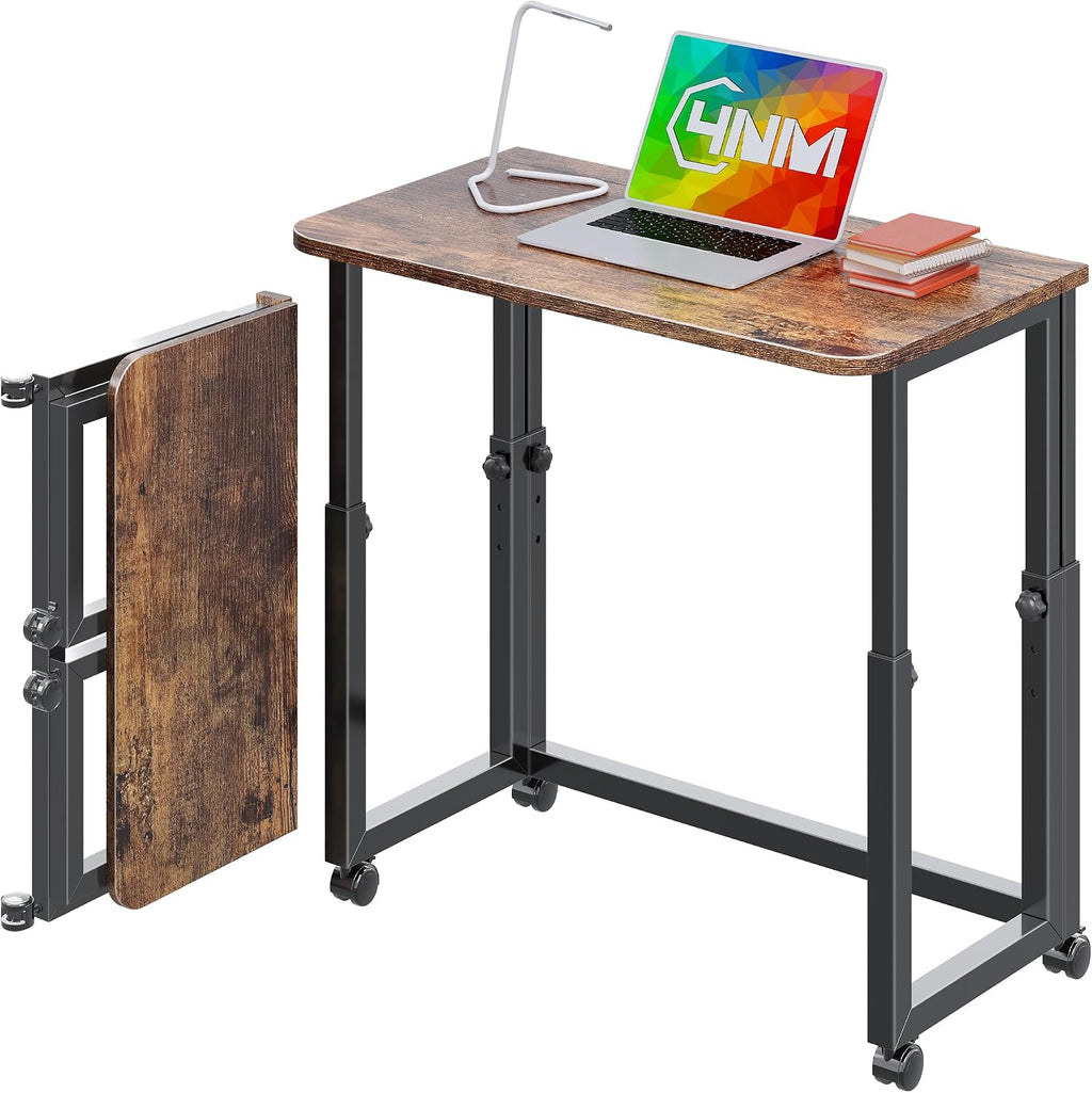 4NM 27.5-Inch Folding Student Desk with Wheels
