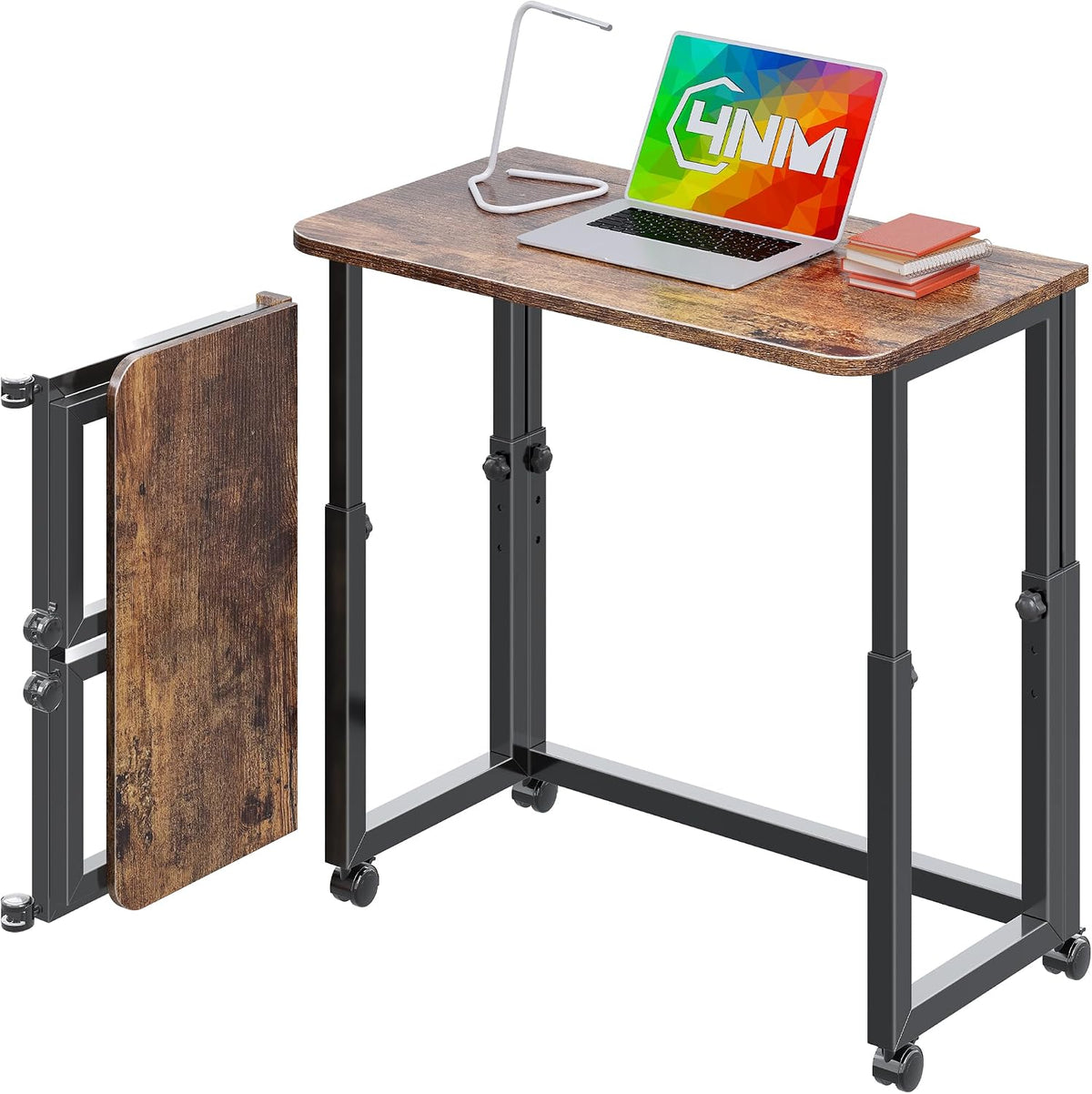 4NM 27.5-Inch Folding Student Desk with Wheels