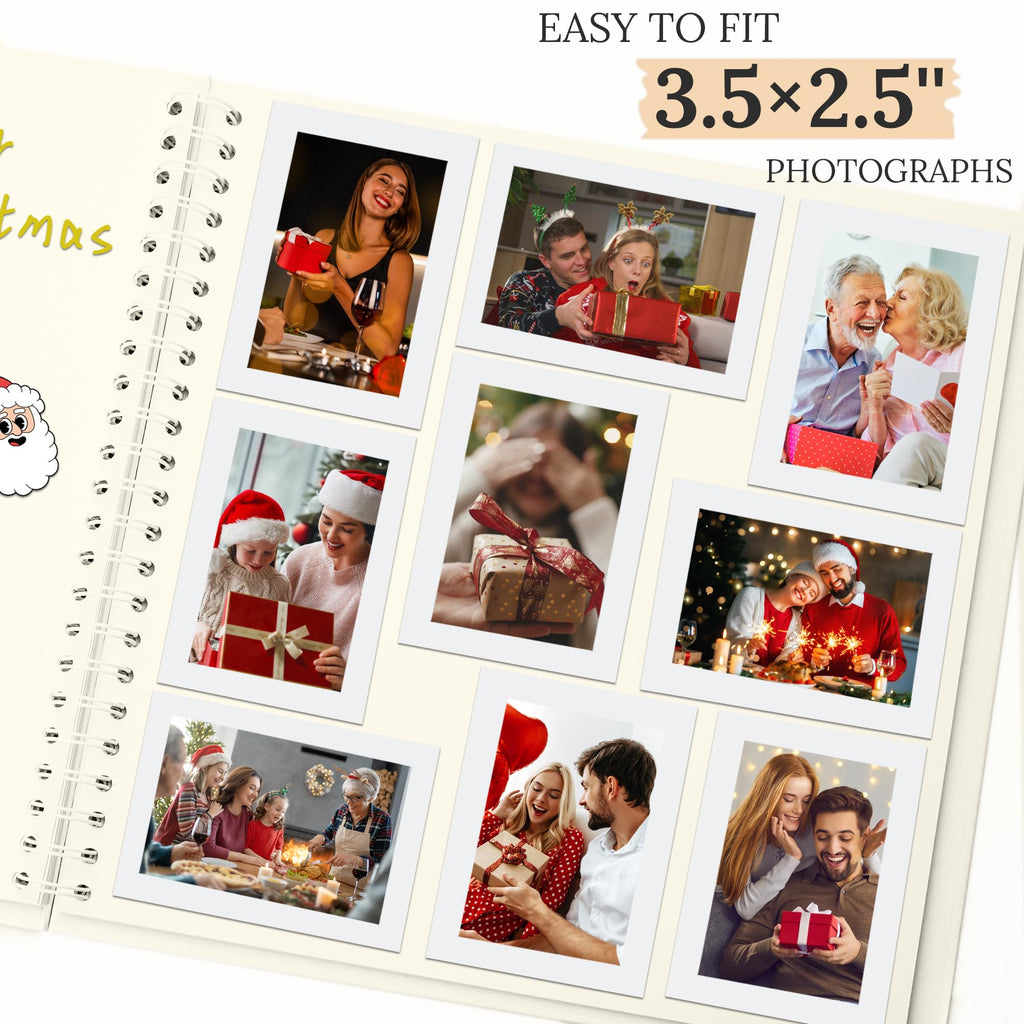 Polaroid Scrapbook Photo Album 7"x7" 20 Sheets 40 Pages Kraft Paper Khaki