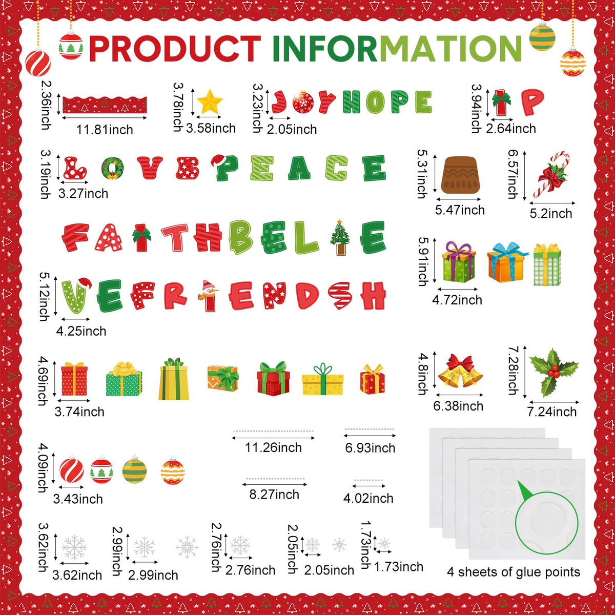 Funrous 71 Pcs Winter Bulletin Board Set Holidays Around The World