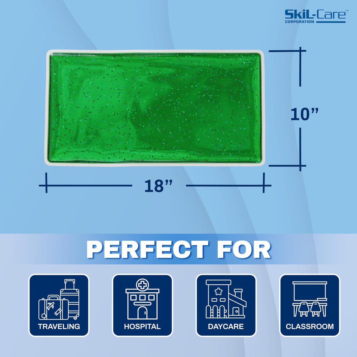 Skil-Care Gel Lap Pad, Tactile Visual Sensory, Wipe-Clean, 7 lb
