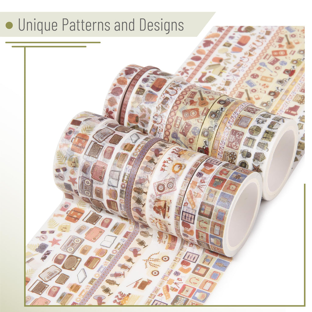 Mr. Pen- Washi Tape Set, 21 Rolls, Assorted Sizes, Floral