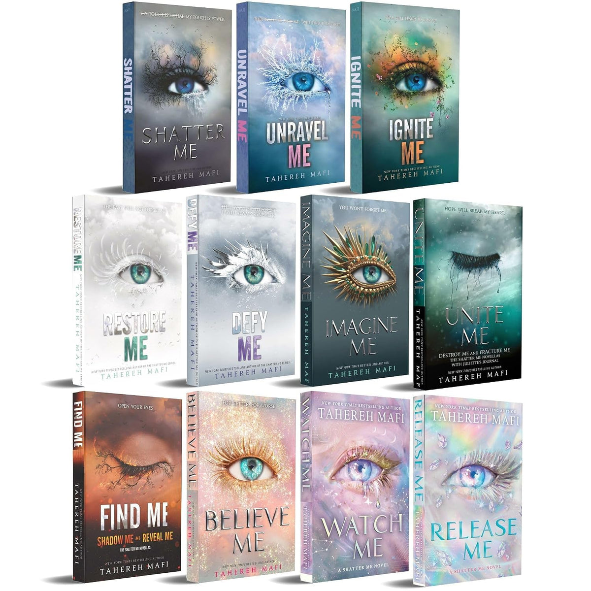 Shatter Me Complete 11-Book Box Set by Tahereh Mafi – Shatter Me, Unravel Me, Ignite Me, Restore Me, Defy Me, Imagine Me & More (Dystopian Fantasy Romance) (Shatter Me Series)