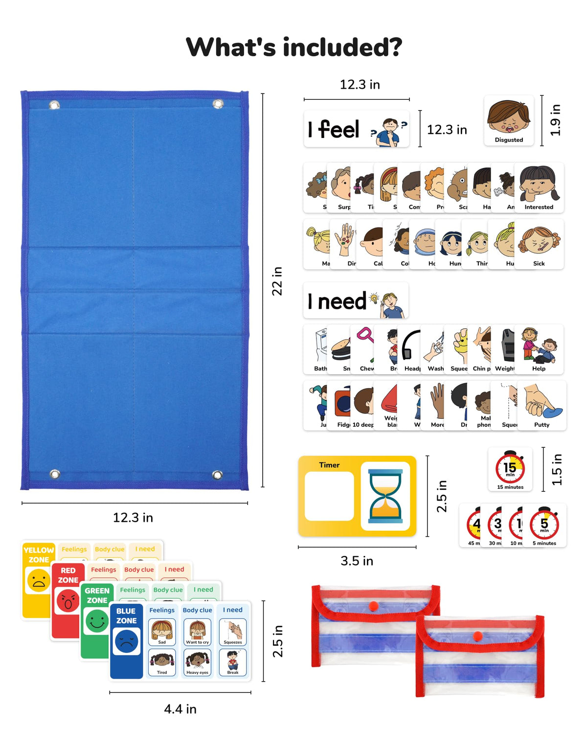 CHEFAN Feelings Chart for Kids, Calm Down Corner & SEL Classroom Tool