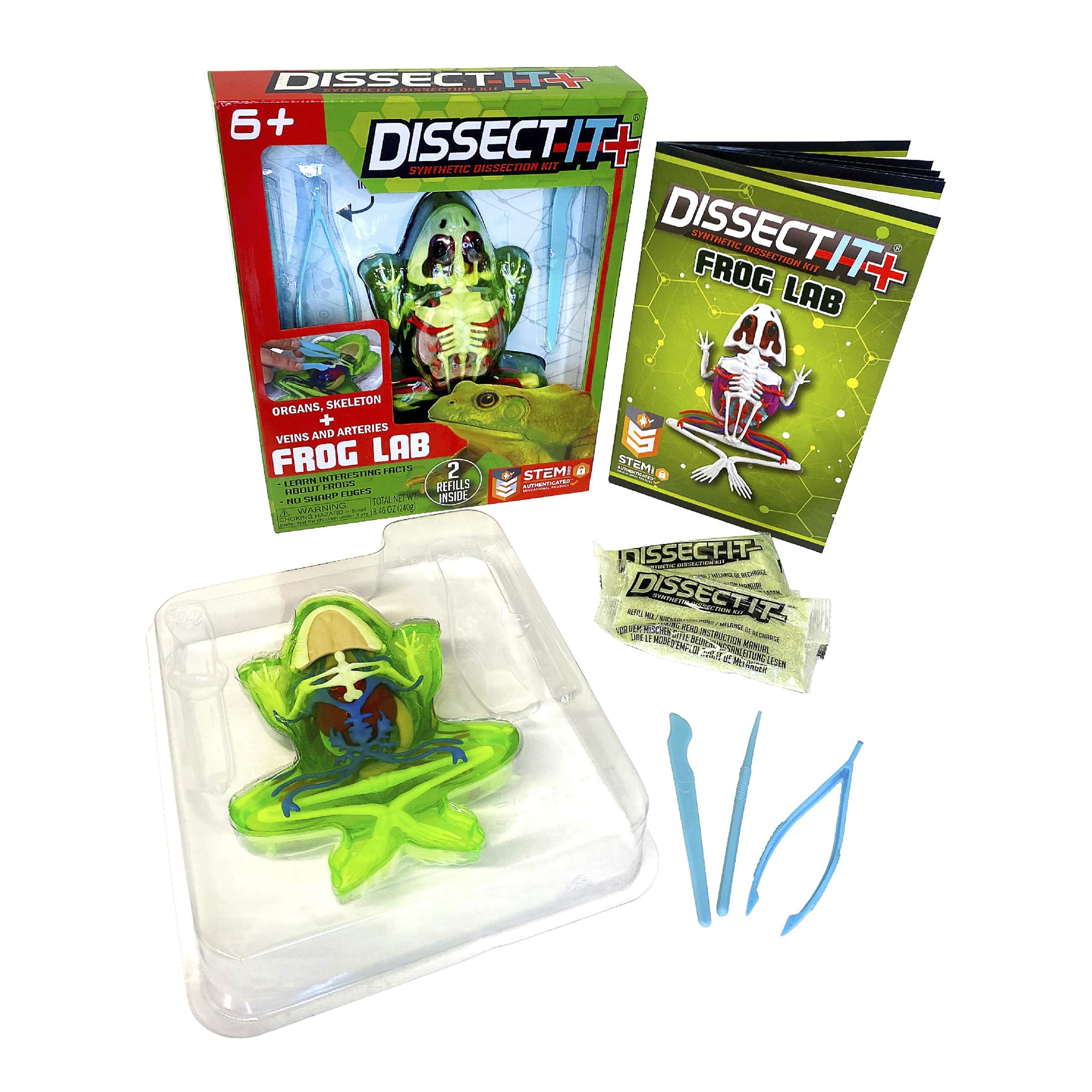 Dissect-It: Variety Animal Dissection Kit — Bat, Frog, Salamander & Piranha (Ages 6+)