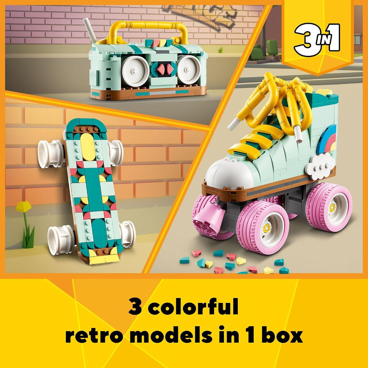 LEGO Creator 3-in-1: Retro Roller Skate (Ages 8+, 31148)