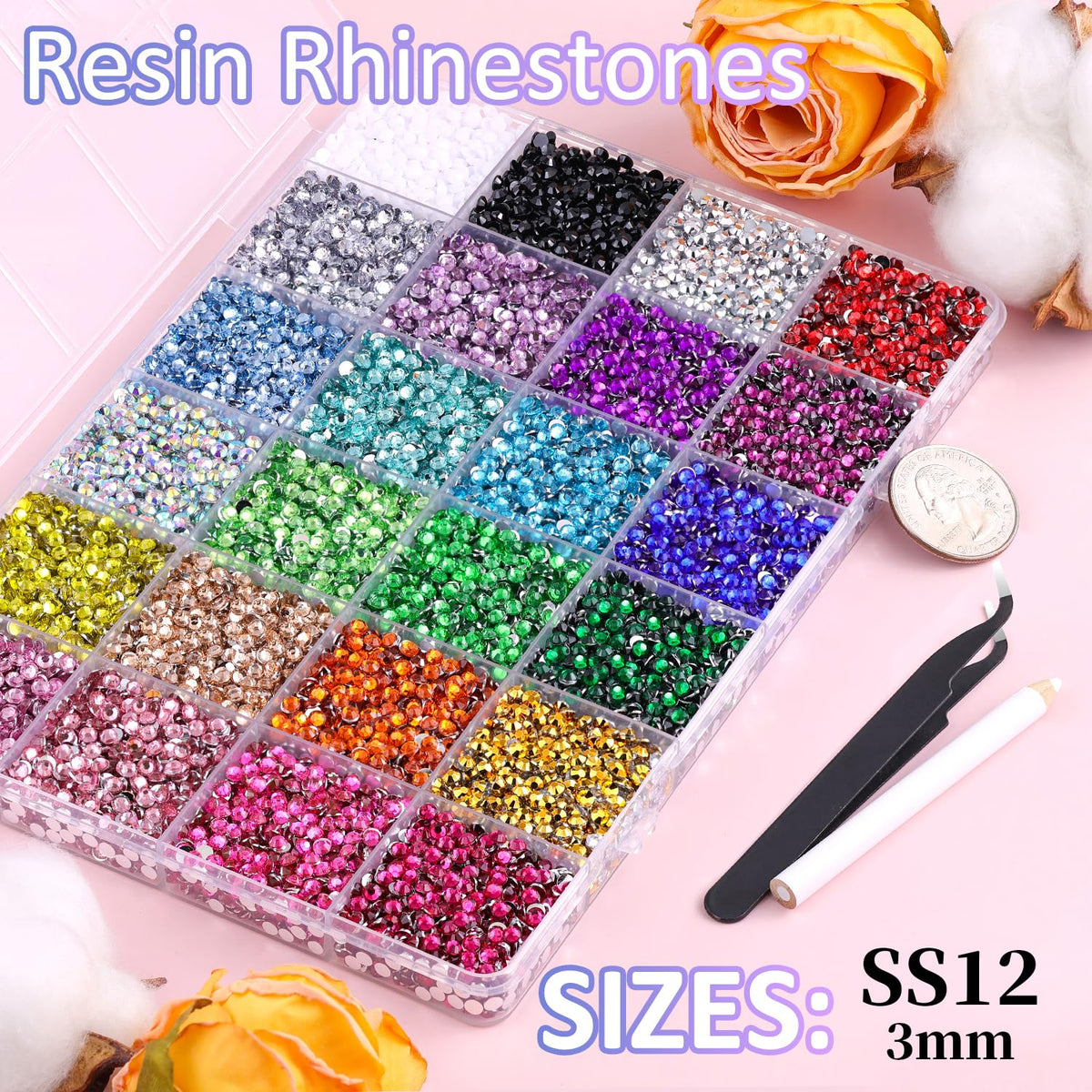 Bedazzling Kit 50000Pcs 3mm Jelly Rhinestones - Diamond Art