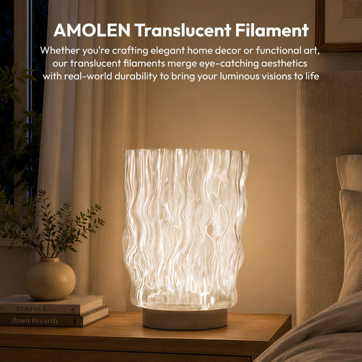 AMOLEN 3D PLA Printer Filament, 1.75mm Glow in The Dark Shiny Firefly Blue PLA Filament for 3D Printing, Best with UV Lamps, 1kg Spool (2.2lbs), Dimensional Accuracy +/- 0.02 mm, Fit Most 3D Printers