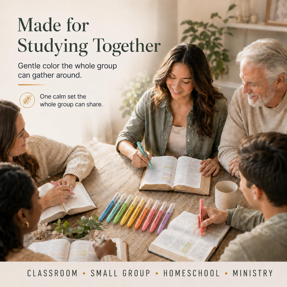 10 Pack Bible Safe Highlighters - Pastel Color, Wax Highlighters