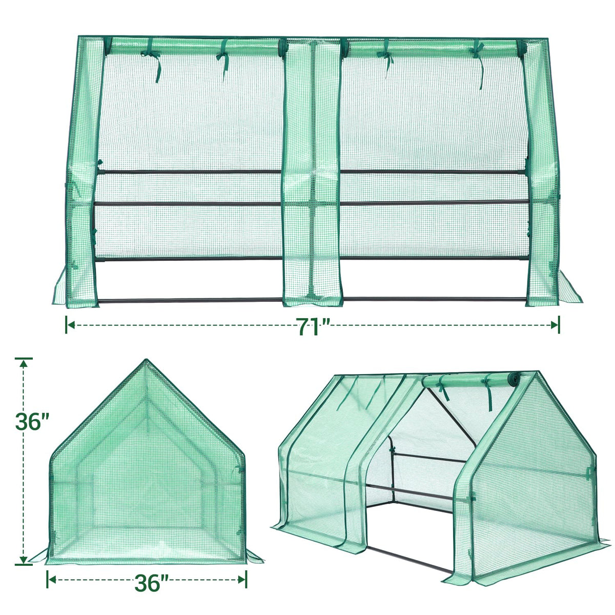 Ohuhu Portable Mini Greenhouse (71 × 36 × 36 in)