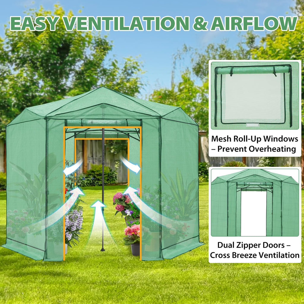 EAGLE PEAK Pop-Up Walk-In Greenhouse (Multiple Sizes)