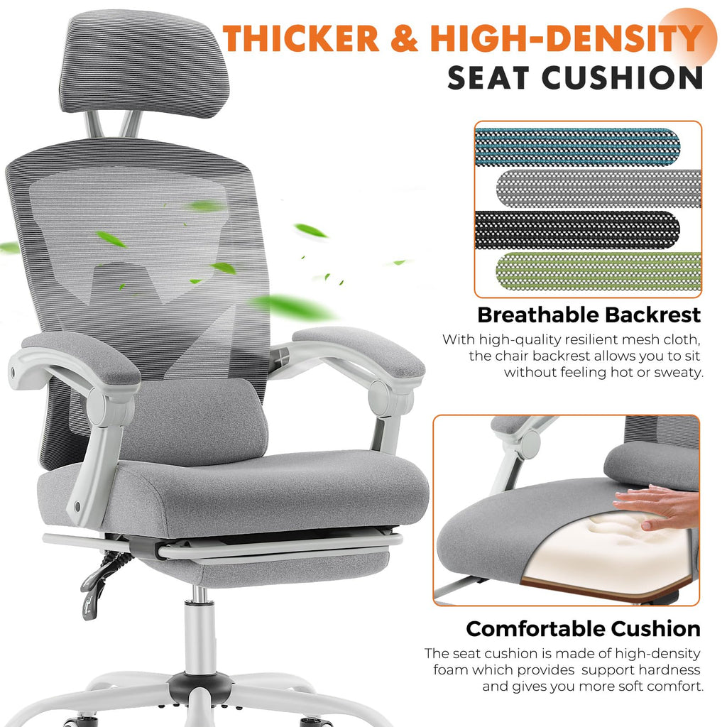 Sweetcrispy Ergonomic Office Desk Chair, Swivel Computer Chair