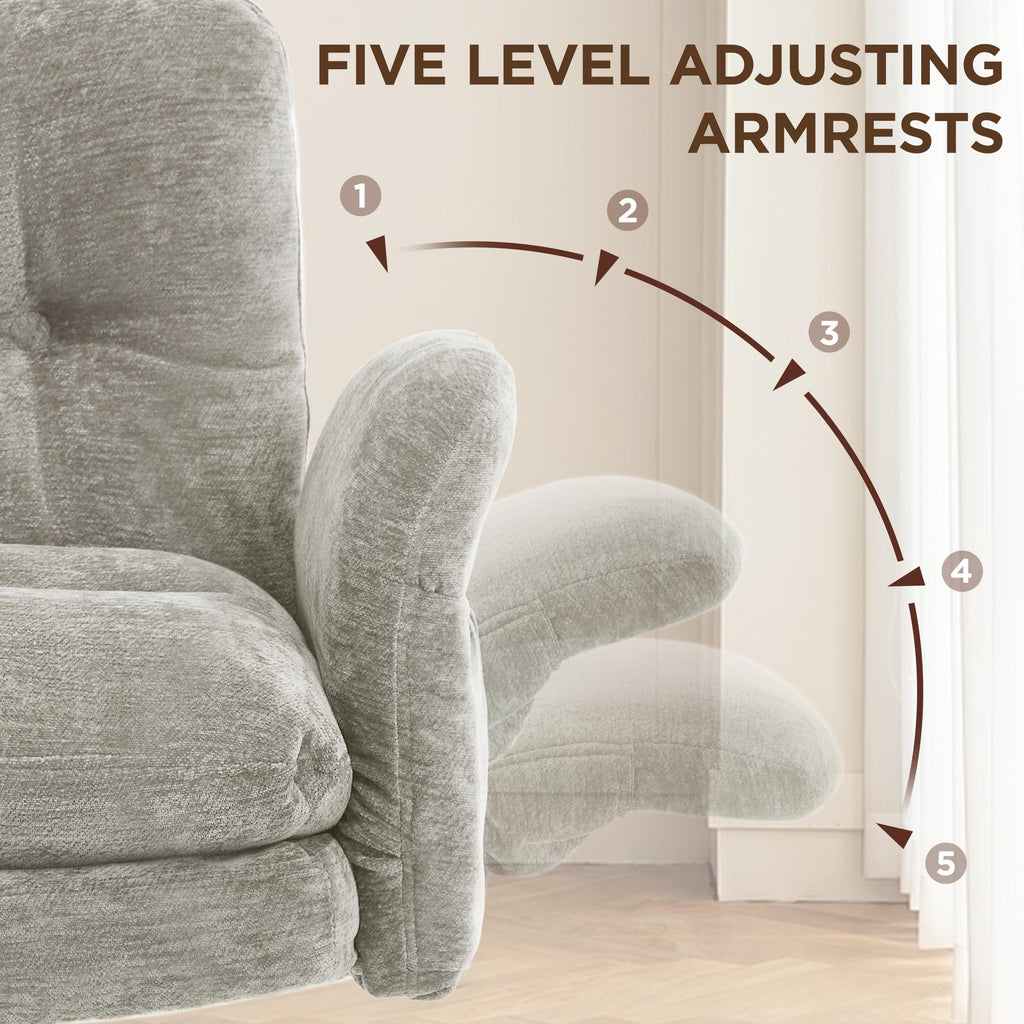 FiveWillowise Low-Back Cross-Legged Desk Chair (Multiple Colors)