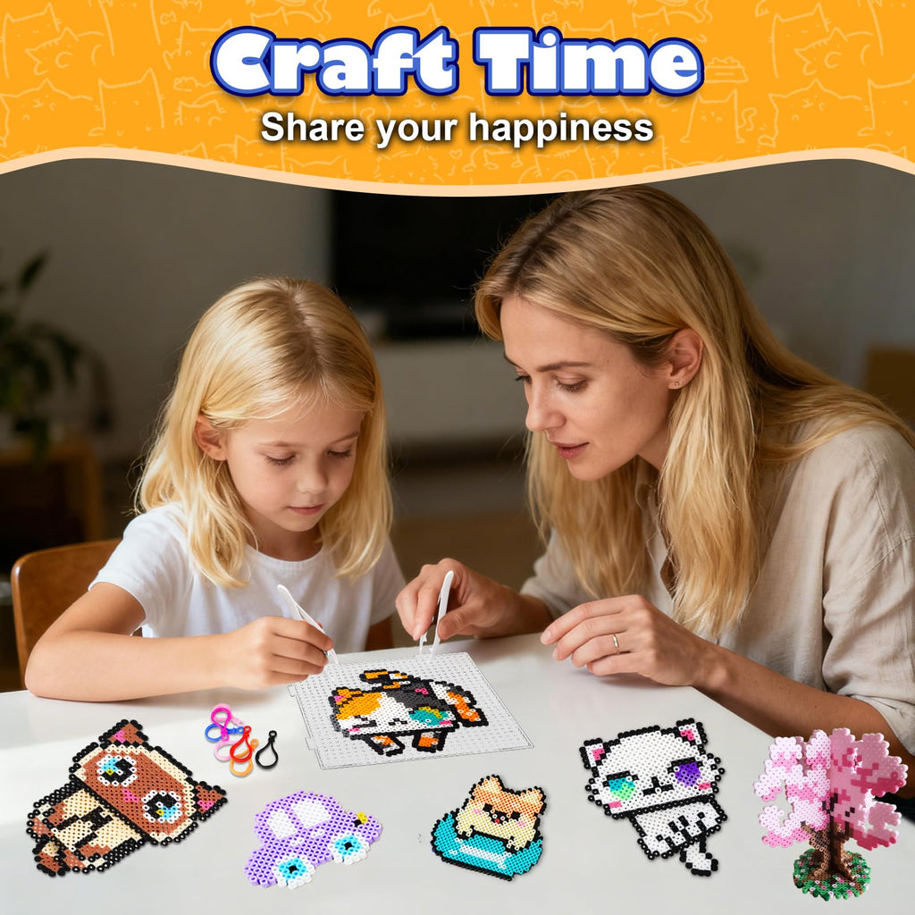 23000 5mm Fuse Beads Kit for Craft Gifts - 22 Colors | 106 Patterns