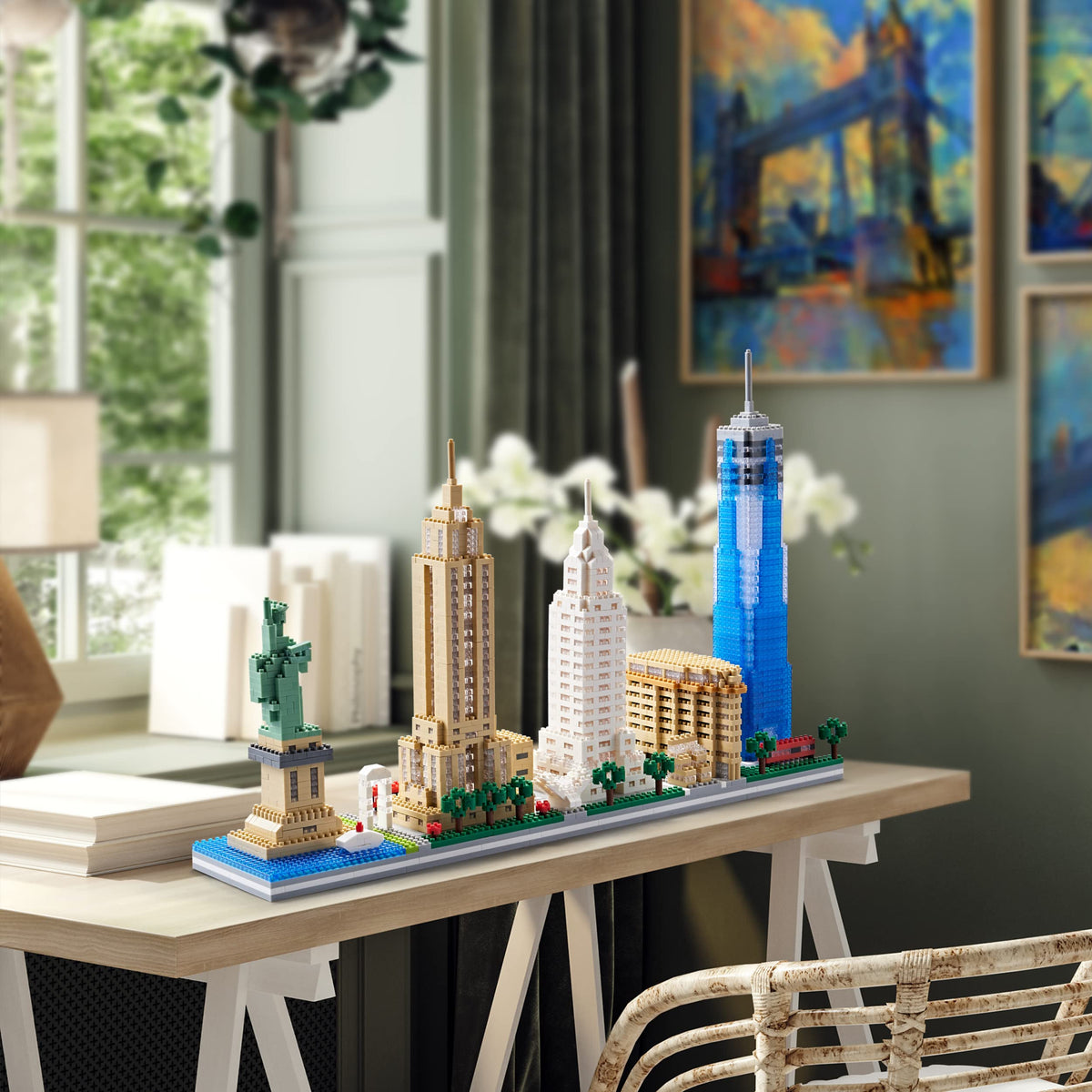 JXRLMB Architecture White House Modle Kit Micro Building Blocks Sets for Adults World Famous Landmark Collection Set U.S. Capital 3520 PCS for Teens 14+