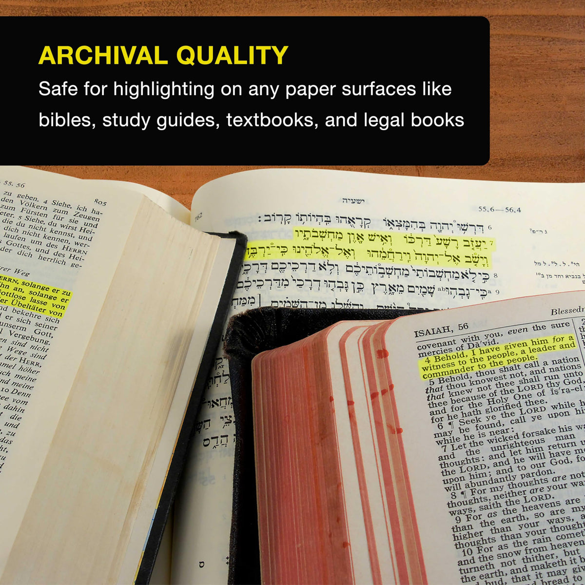 U.S. Office Supply Bible Safe Highlighter, Set of 6 Assorted Colors