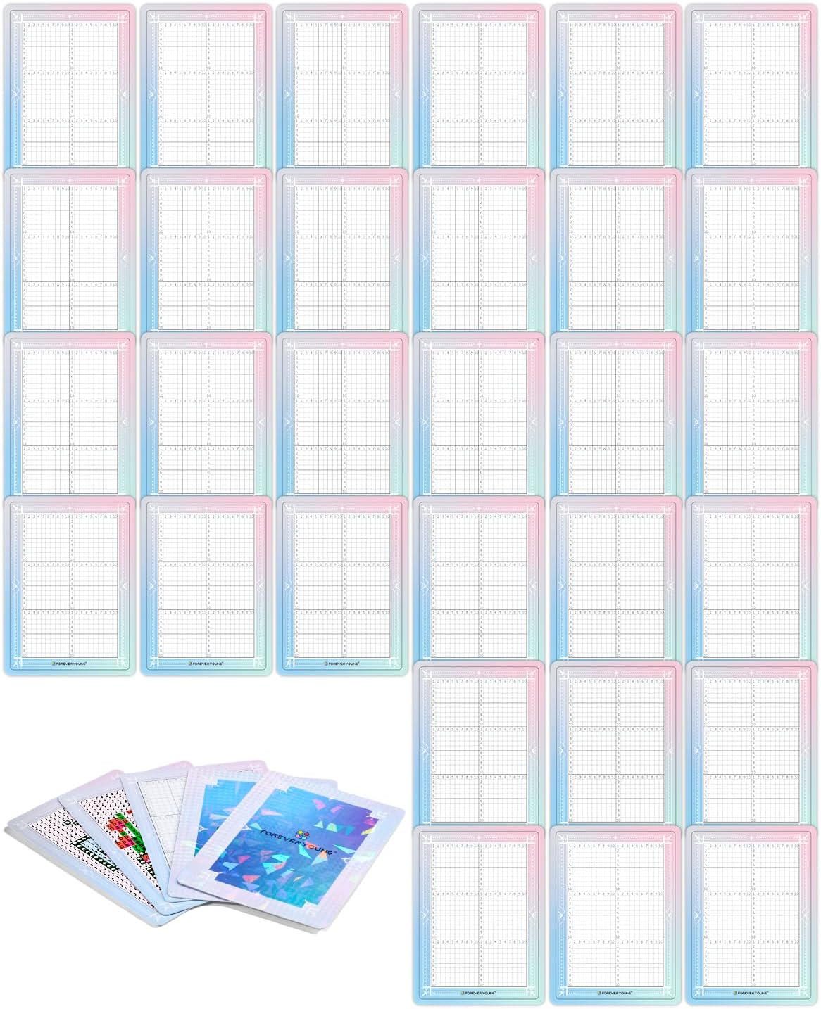 ForeverYoung Freestyle Mini Diamond Art Cards, No Pattern–Square, No Drills