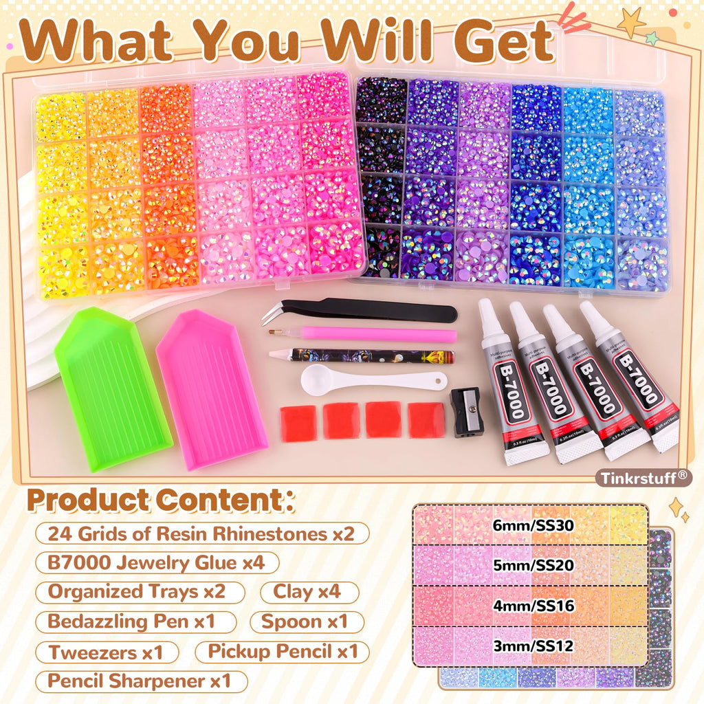 Bedazzling Kit 50000Pcs 3mm Jelly Rhinestones - Diamond Art