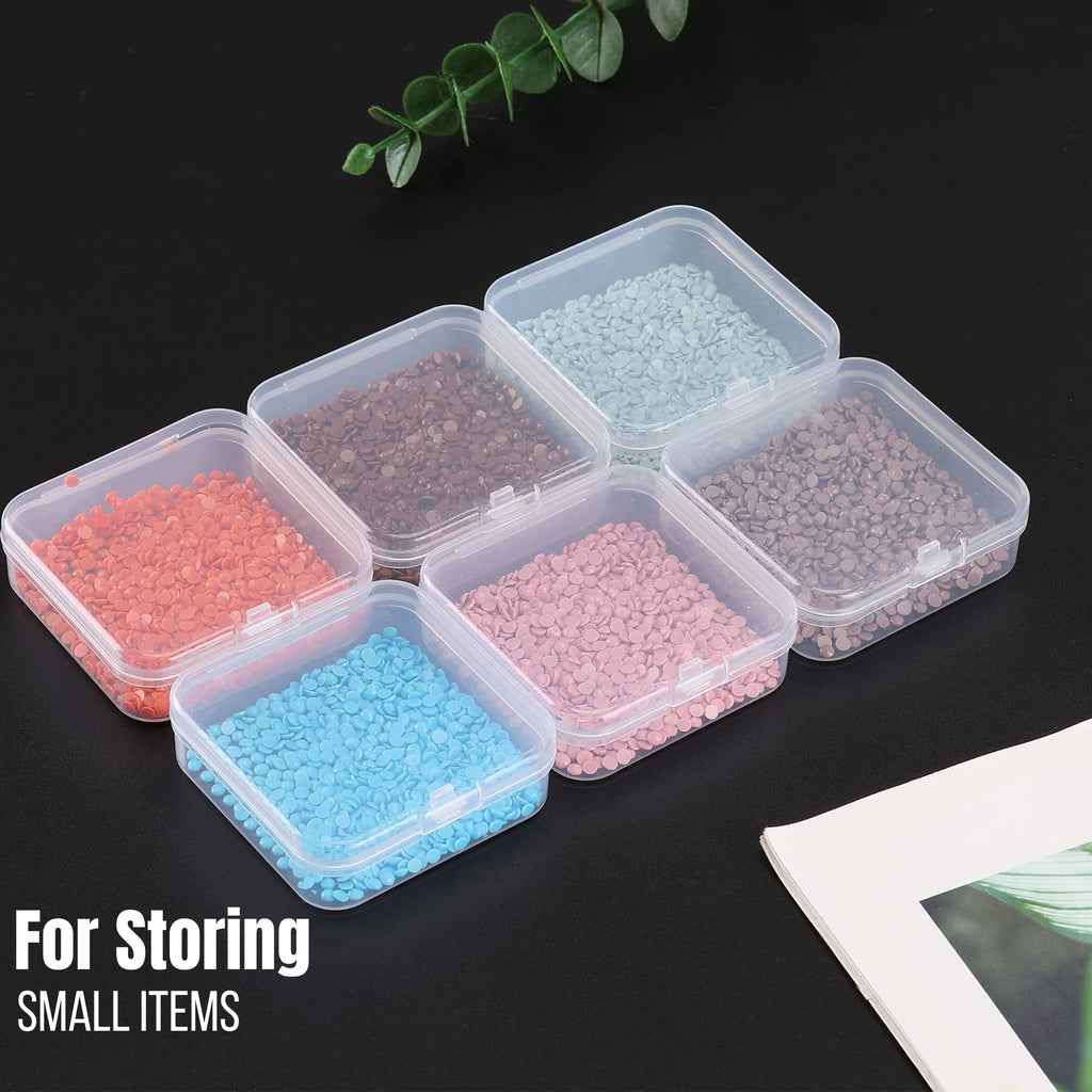Mr. Pen- Bead Storage Containers, 28 Grids, 2 Pack, Clear White
