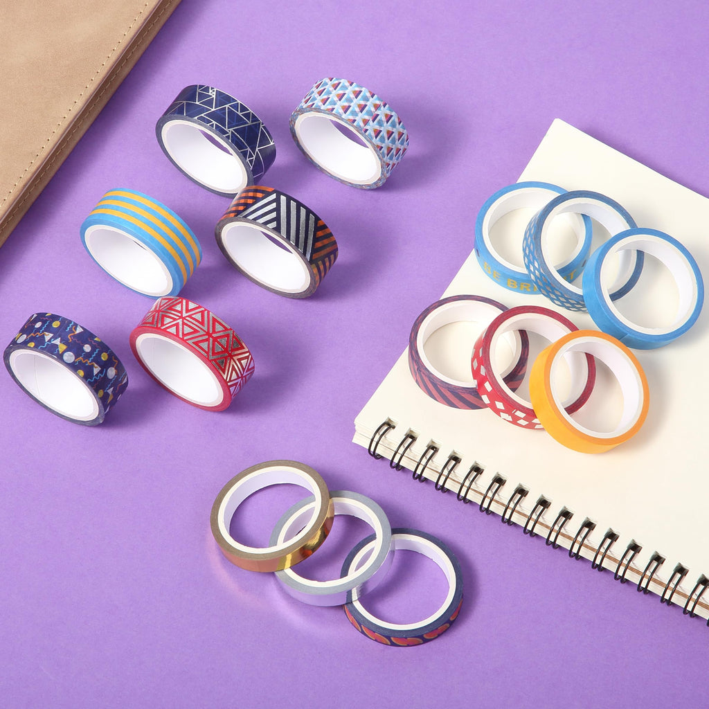 Mr. Pen- Washi Tape Set, 21 Rolls, Assorted Sizes, Floral