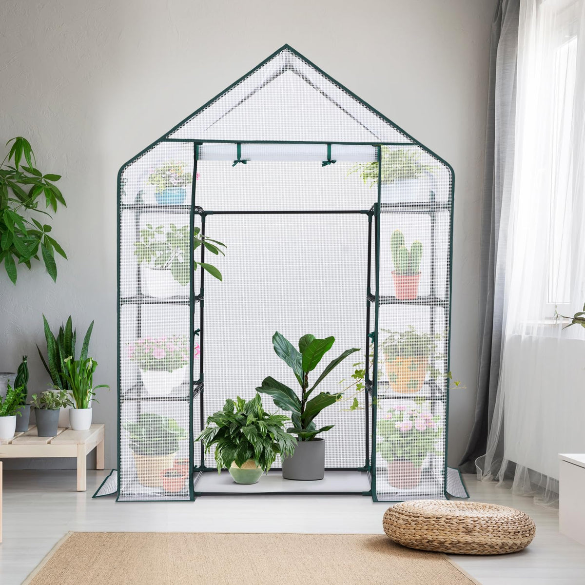Ohuhu Plastic Greenhouse with 3–4 Tiers, Up to 22.56 Sq Ft