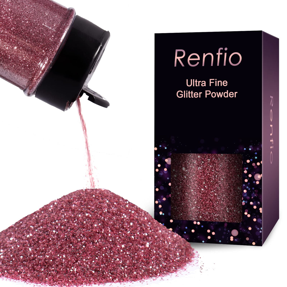 Renfio: Ultra Fine Glitter Powder, 2.11 oz (60g) – Metallic & Holographic