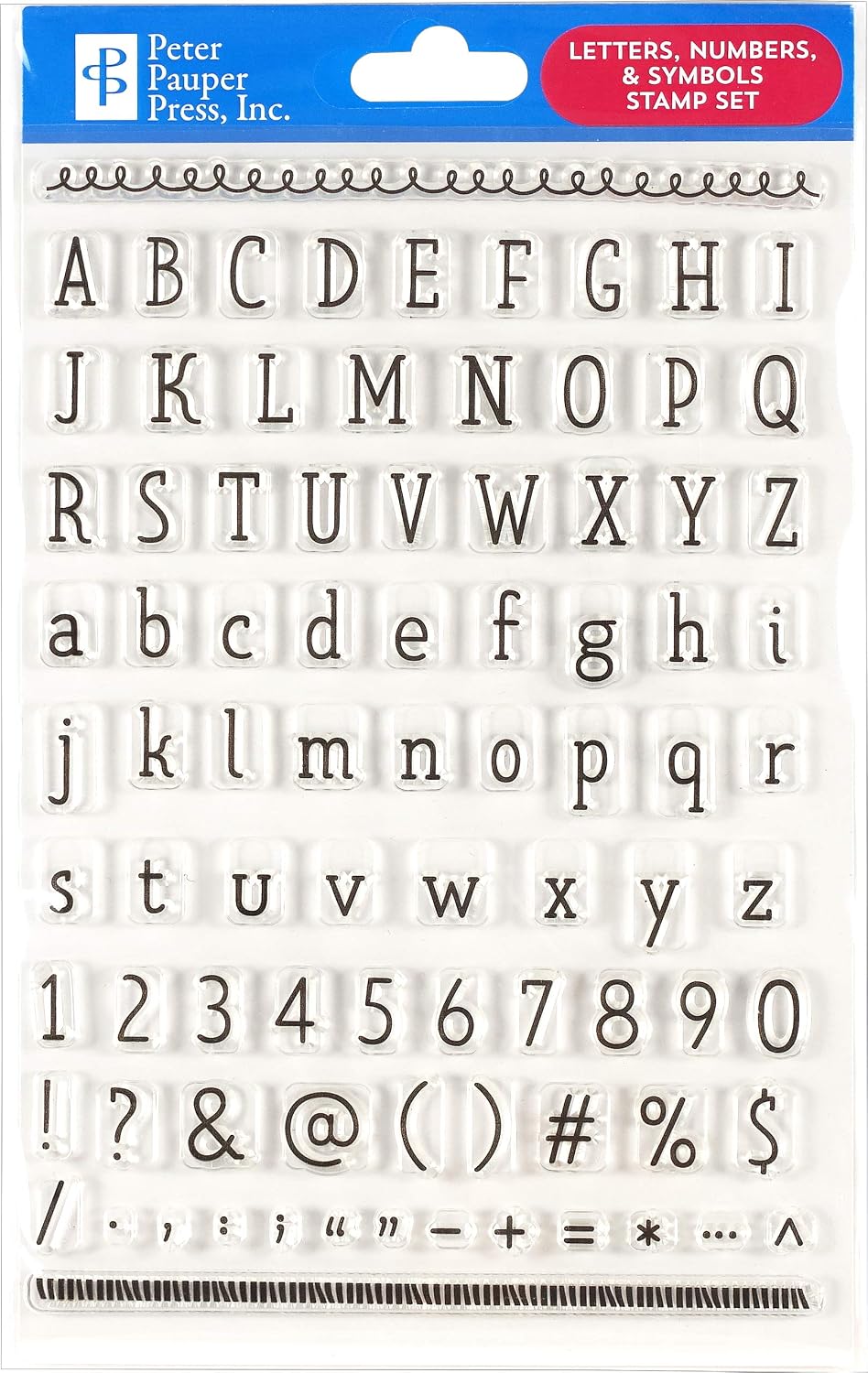 Letters, Numbers & Symbols Clear Stamp Set – 86-Piece
