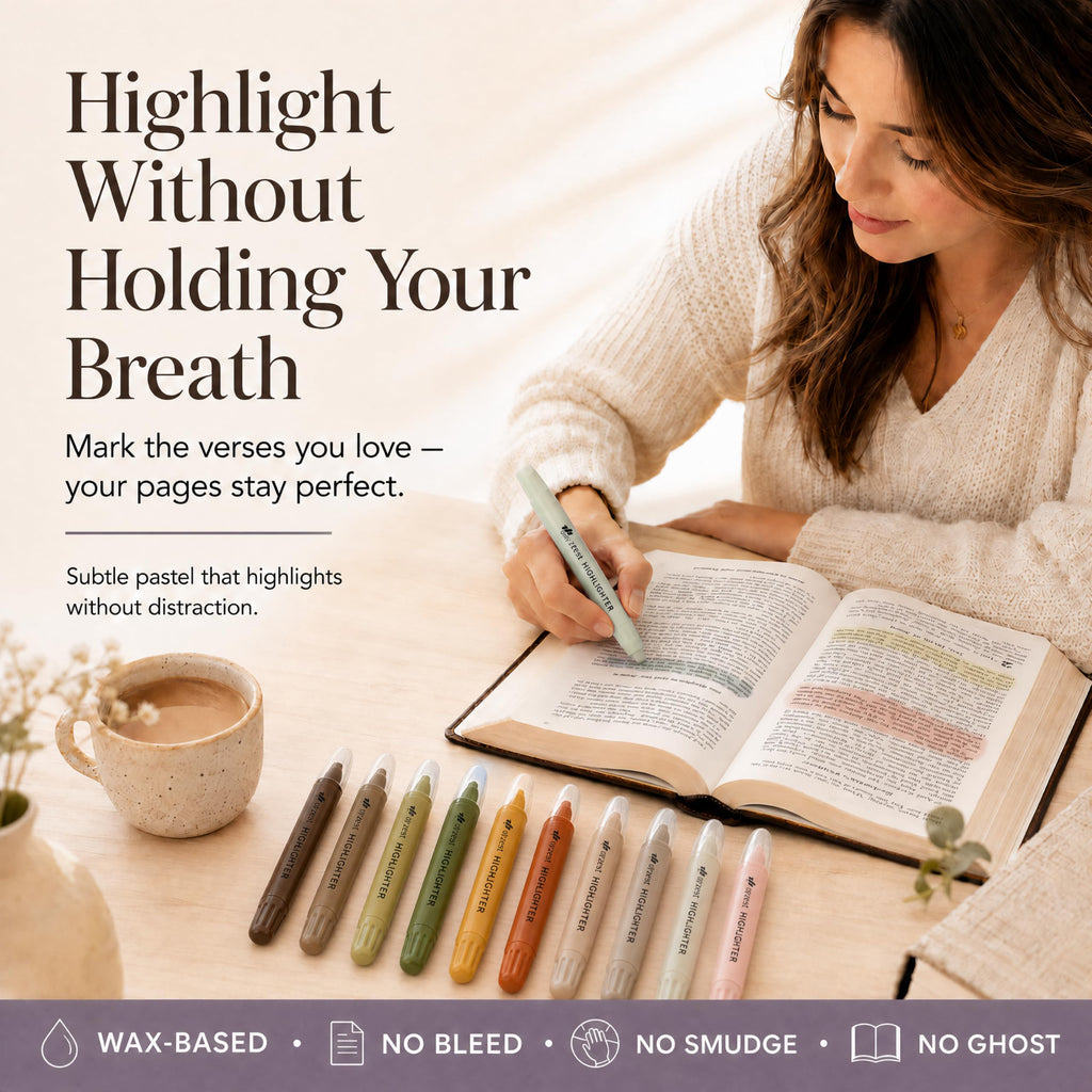 10 Pack Bible Safe Highlighters - Pastel Color, Wax Highlighters