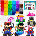 FUNZBO 5200 5mm Fuse Beads Kit Iron Set - 24 Colors | 66 Patterns, Toys, Kids Crafts for Girls Ages 8-12, Arts and Crafts for Kids Ages 6-8, Gifts for Girls Boys Kids Age 5 6 7 8 9 10 11 12 Year Old