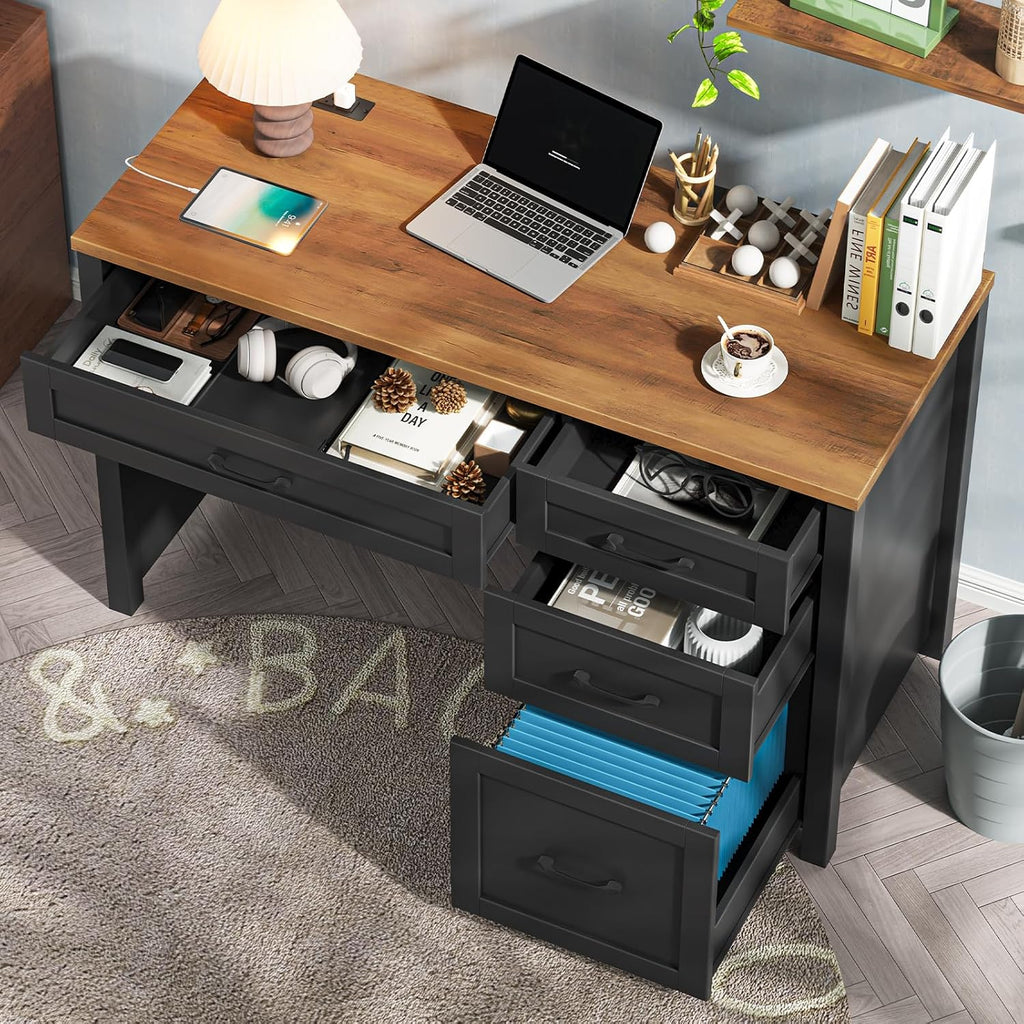 Vabches 47-Inch Student Desk with Drawers
