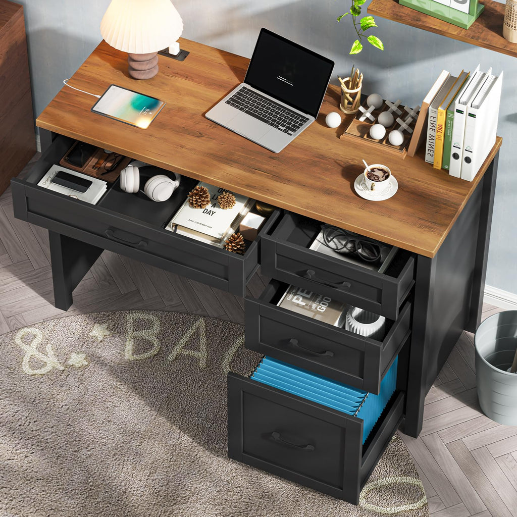 Vabches 47-Inch Student Desk with Drawers