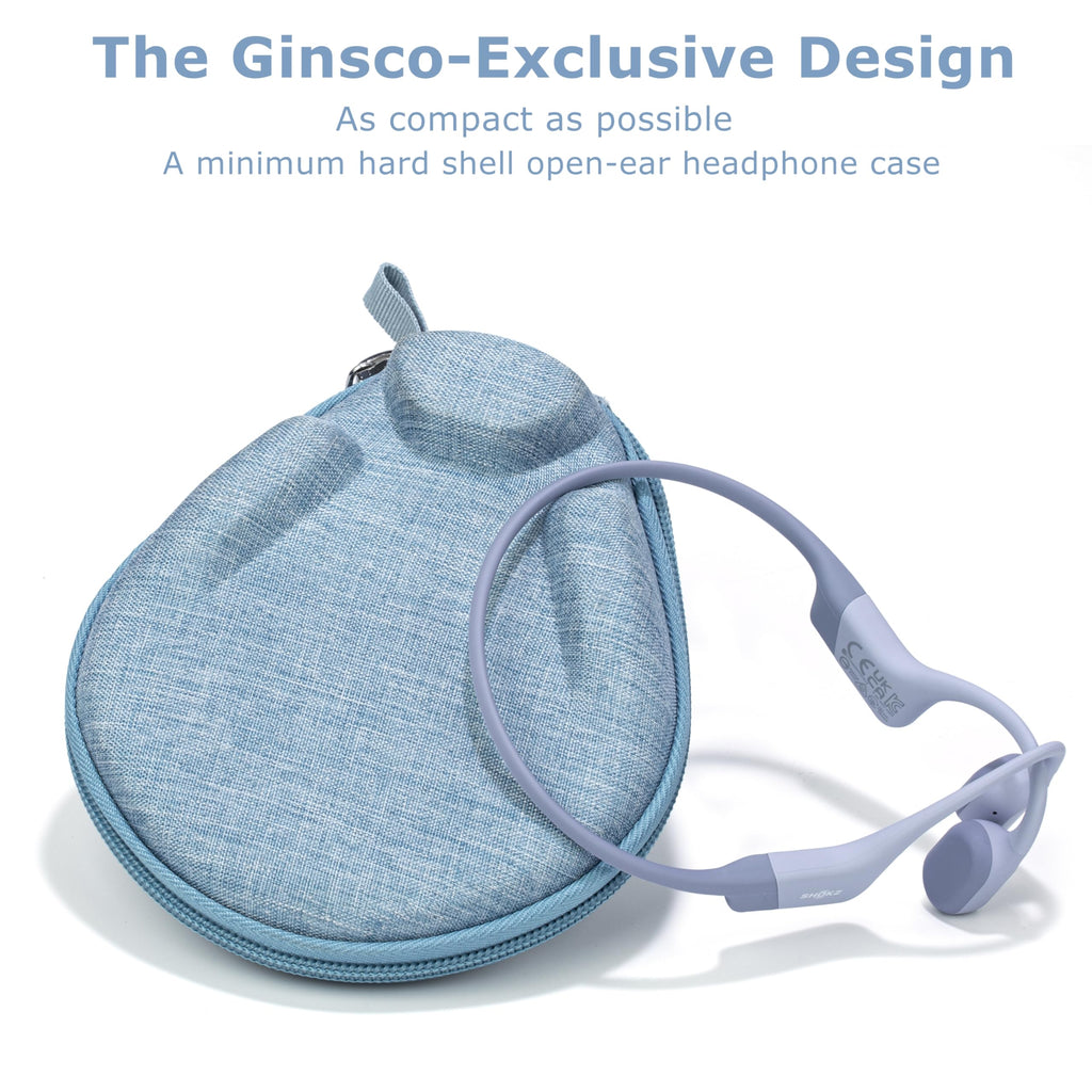 Ginsco Universal Bone Conduction Headphones Case Compatible with SHOKZ New OpenRun Pro 2/Pro 2 Mini/OpenRun/OpenSwim Open-Ear Sport Headphones, Compatible with CXK/Raycon/BAICLUD/MRYTKY (Green)