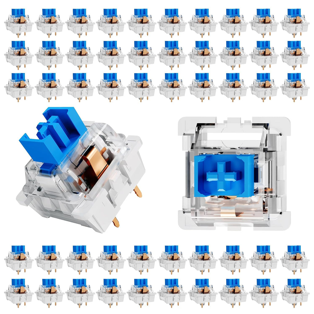 50PCS Keyboard Clickers for 3D Prints, Blue Mechanical Keyboard Switches