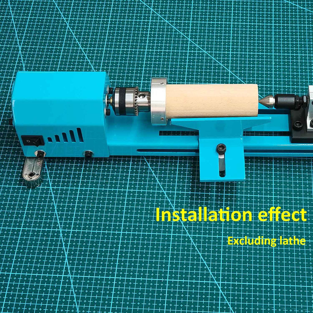 Mini Lathe Wood Lathe Machine Multi-Purpose Type Lathe Milling Cutting Grinding Polishing Professional Table Top Lathe Tool Kit