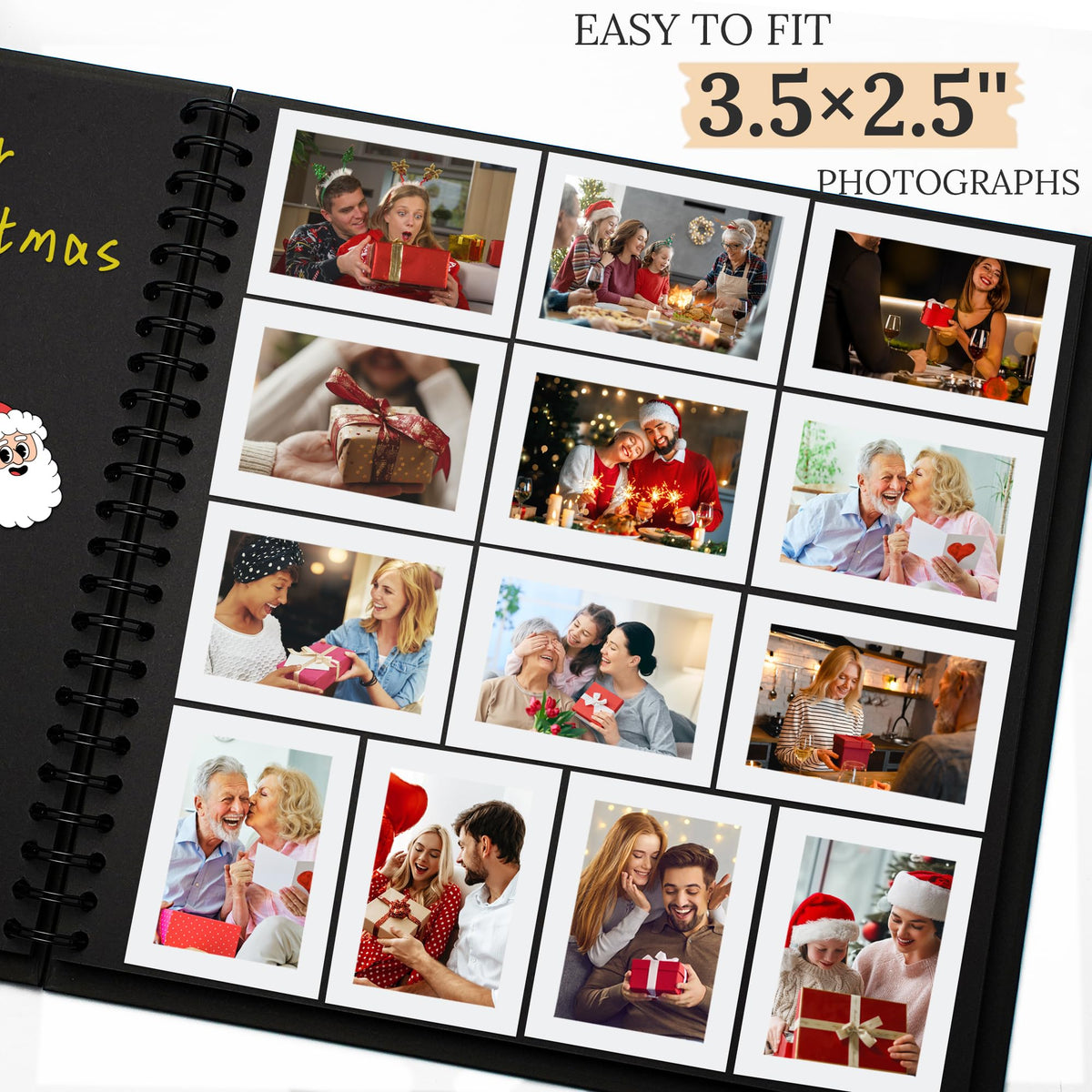 Polaroid Scrapbook Photo Album 7"x7" 20 Sheets 40 Pages Kraft Paper Khaki