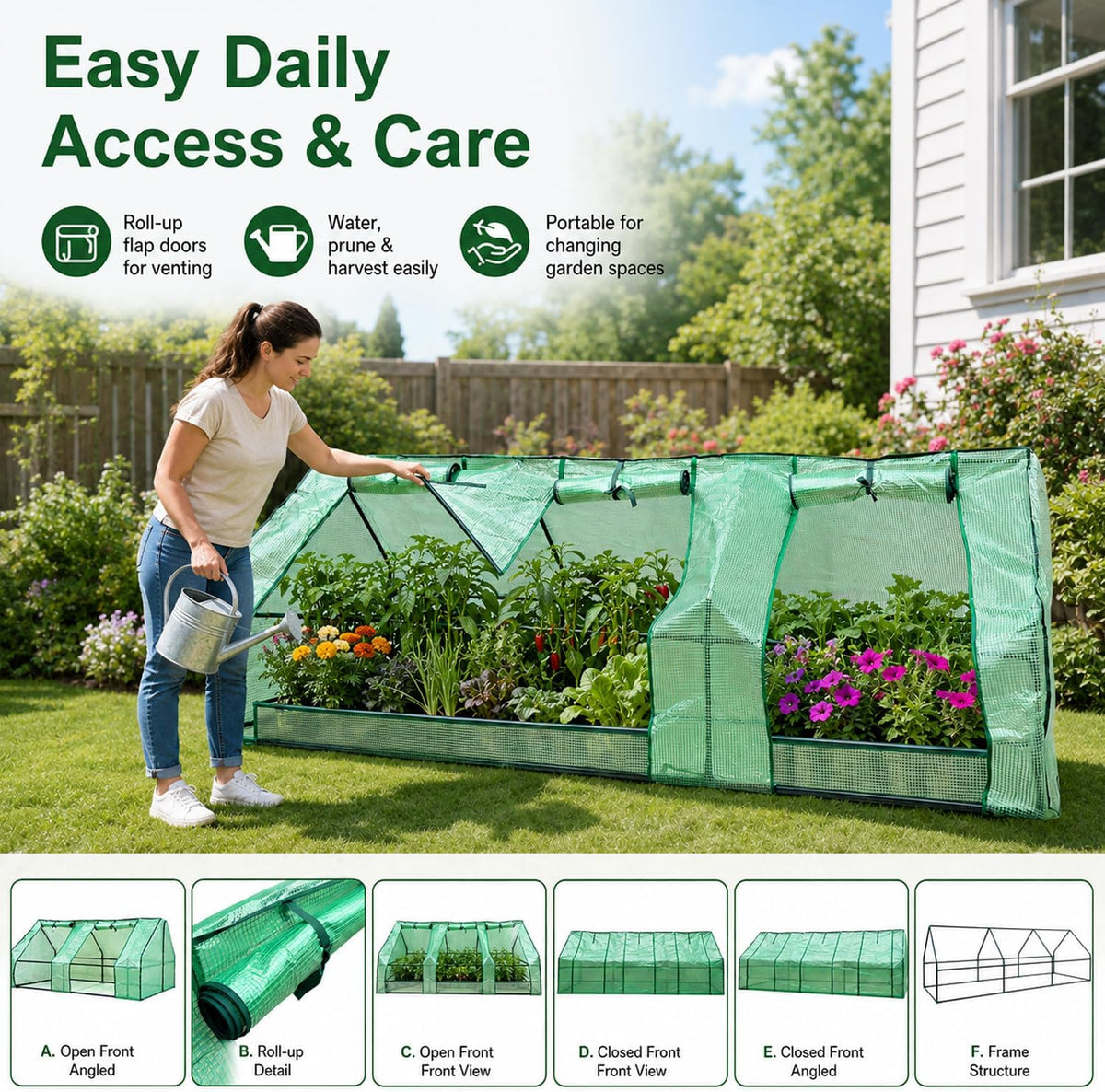 ScienGarden Portable Tunnel Greenhouse (Medium & Large)