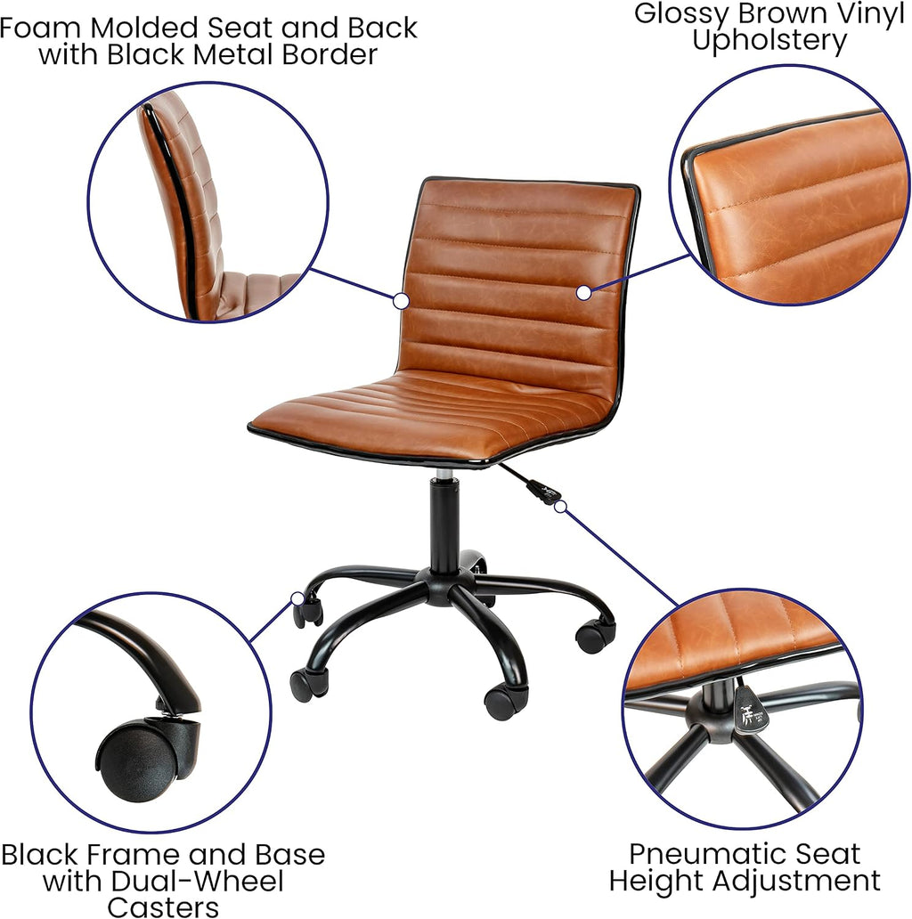 Flash Furniture Swivel Office Chair, Black