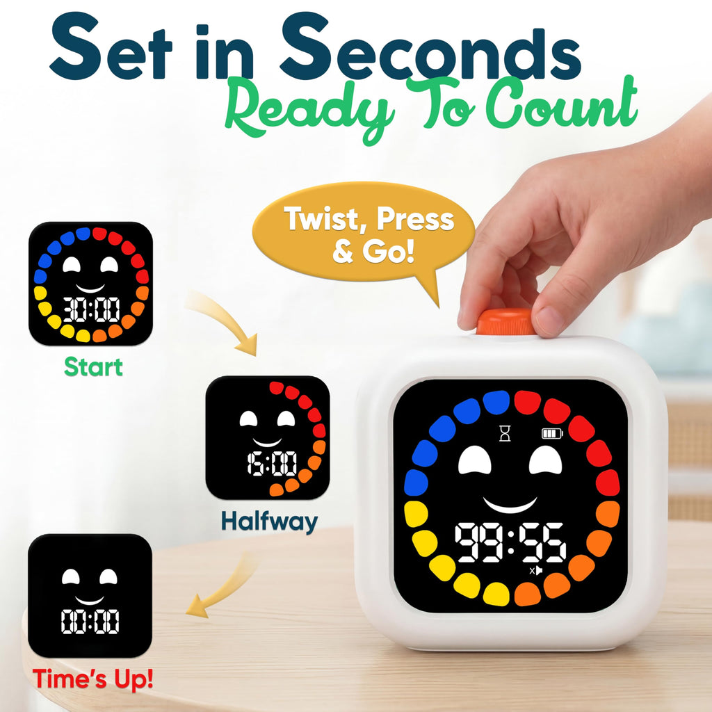 Digital Visual Timer for Kids - Calmer Routines & Transitions